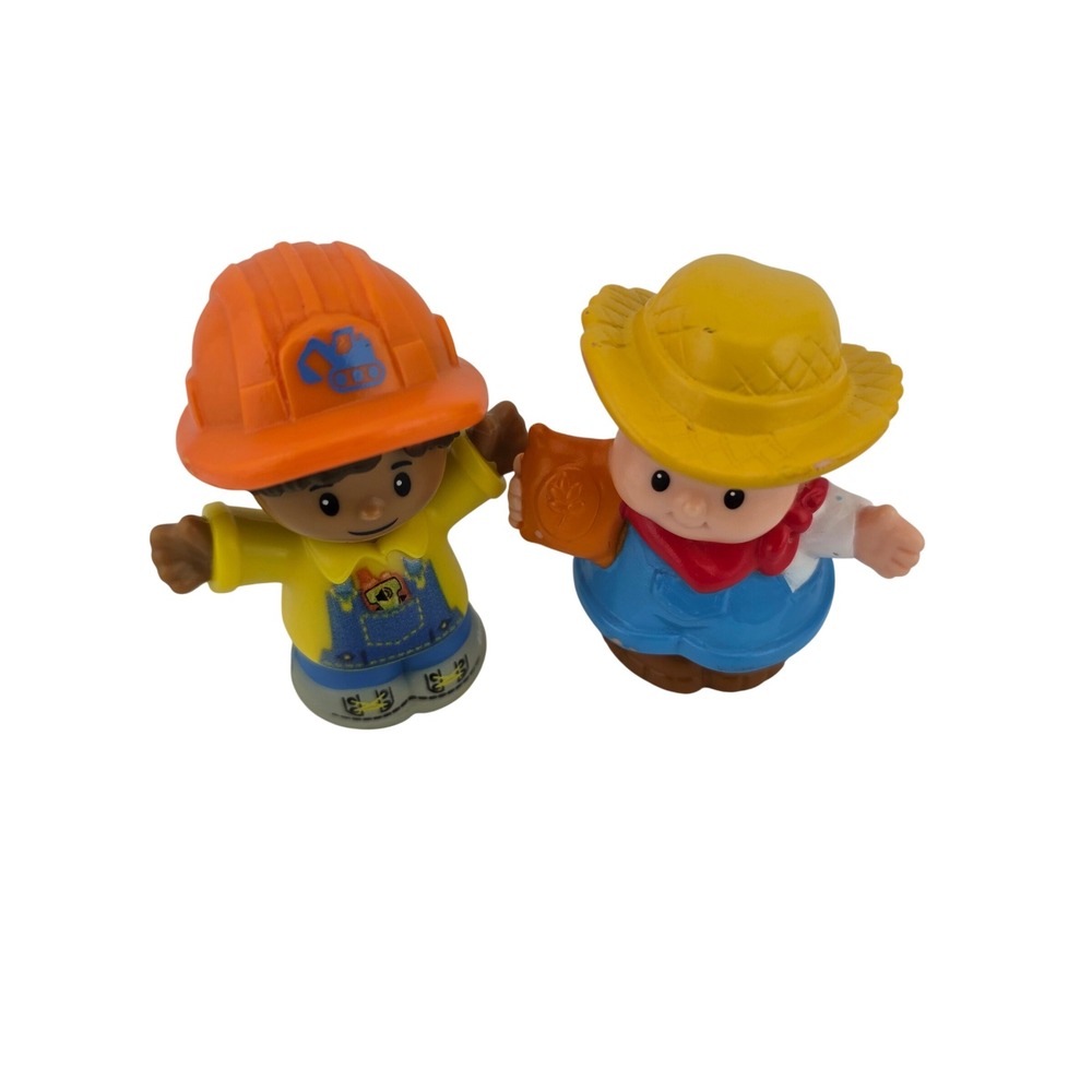 Fisher-Price Little People Figures Construction Worker Farmer Toddler Building